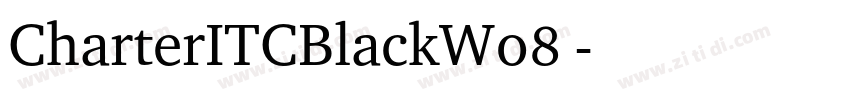 CharterITCBlackW08 字体转换